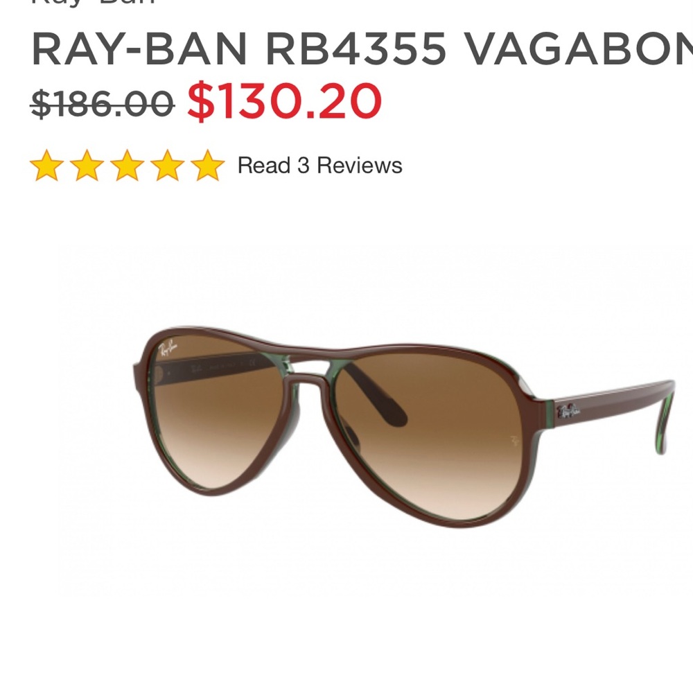 Ray-Ban Vagabond 4355 Sunglasses Gently Used